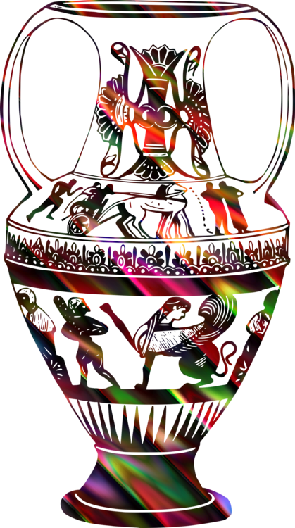 Ode On A Grecian Urn Pottery Of Ancient Greece - Grecian Urn Black And White (419x750), Png Download