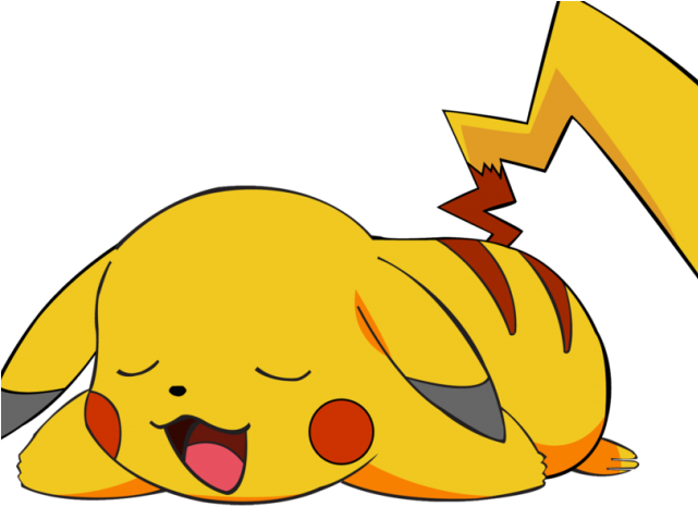 Pikachu Clipart Sleepy - Pikachu Relaxing (640x480), Png Download