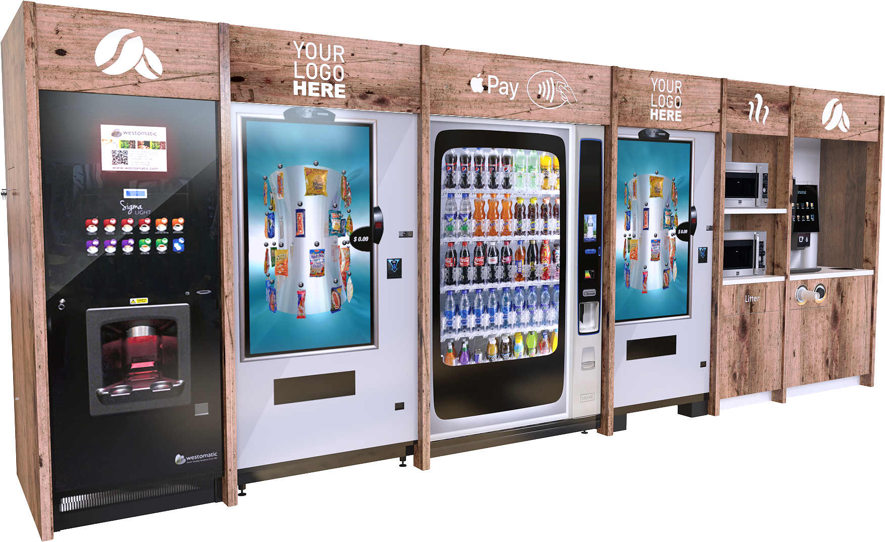 Bespoke Vending Surrounds - Display Advertising (1751x1073), Png Download