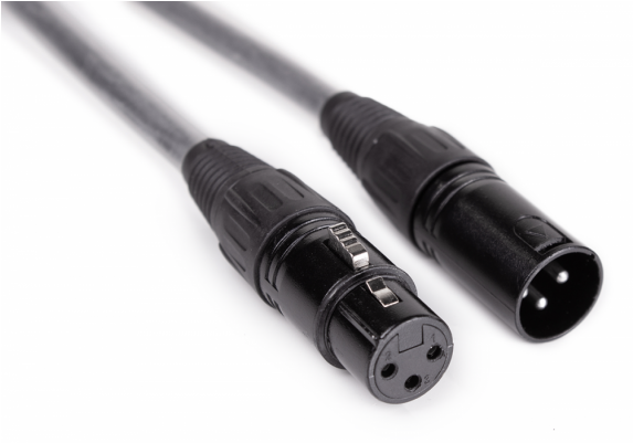 3 -pin Dmx Cable Assembled Xlr 3m Black - Speaker Wire (900x600), Png Download