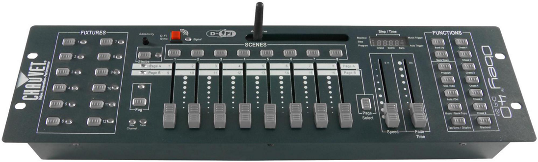 Chauvet Obey 40 D-fi - Rack Mount Dmx Controller (1096x992), Png Download
