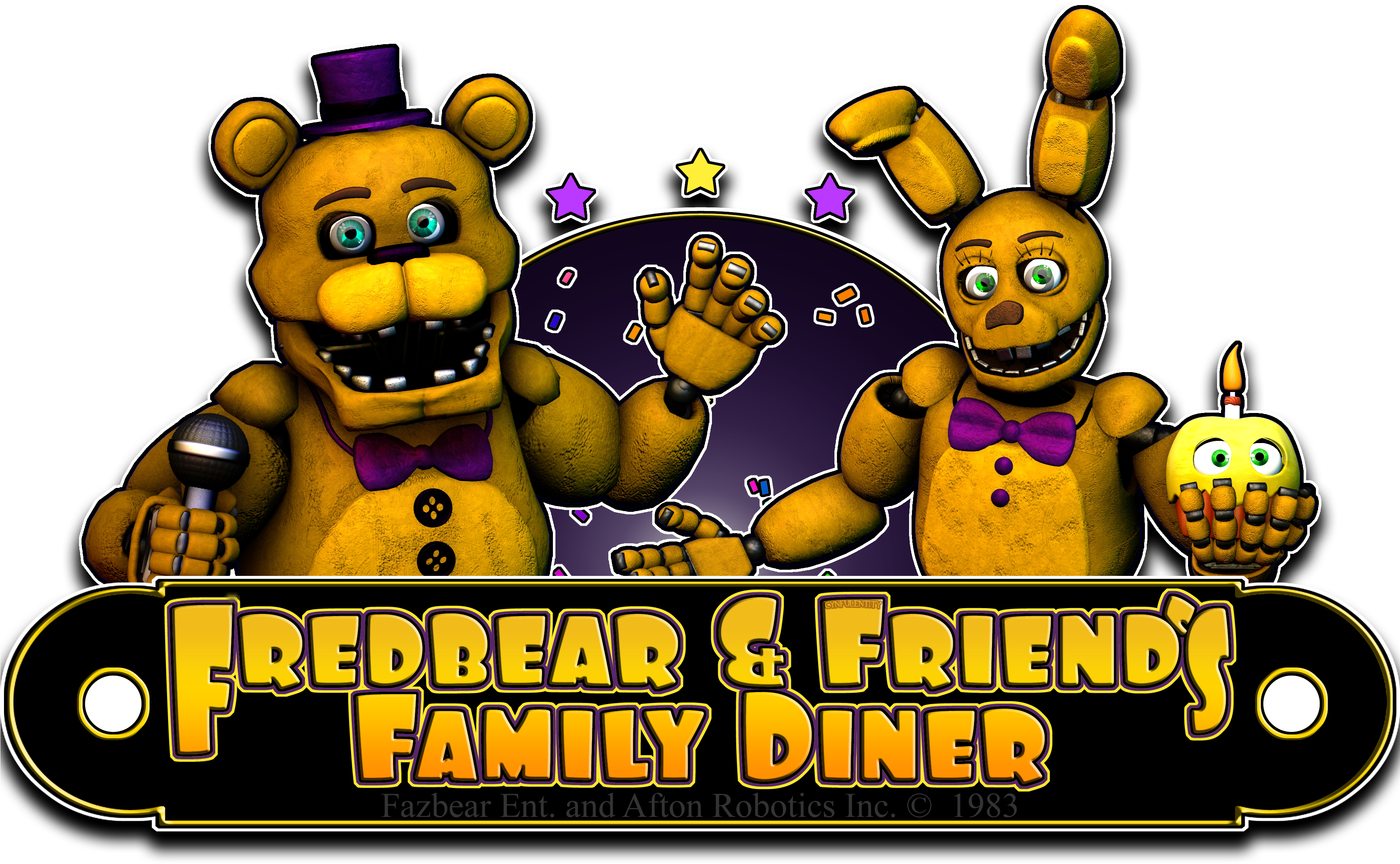 Fredbear And Friends Family Diner (3863x2724), Png Download