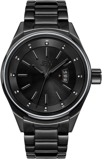 Jbw Rook J6287k Black Ion Diamond Watch Front - Watch (700x700), Png Download