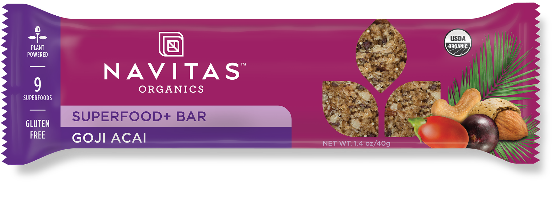 Superfood Goji Acai Bar - Breakfast Cereal (1920x923), Png Download