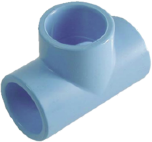 Pvc Equal Female Tee Piece - Tuyau Rigide Air Comprimé Pvc (540x720), Png Download