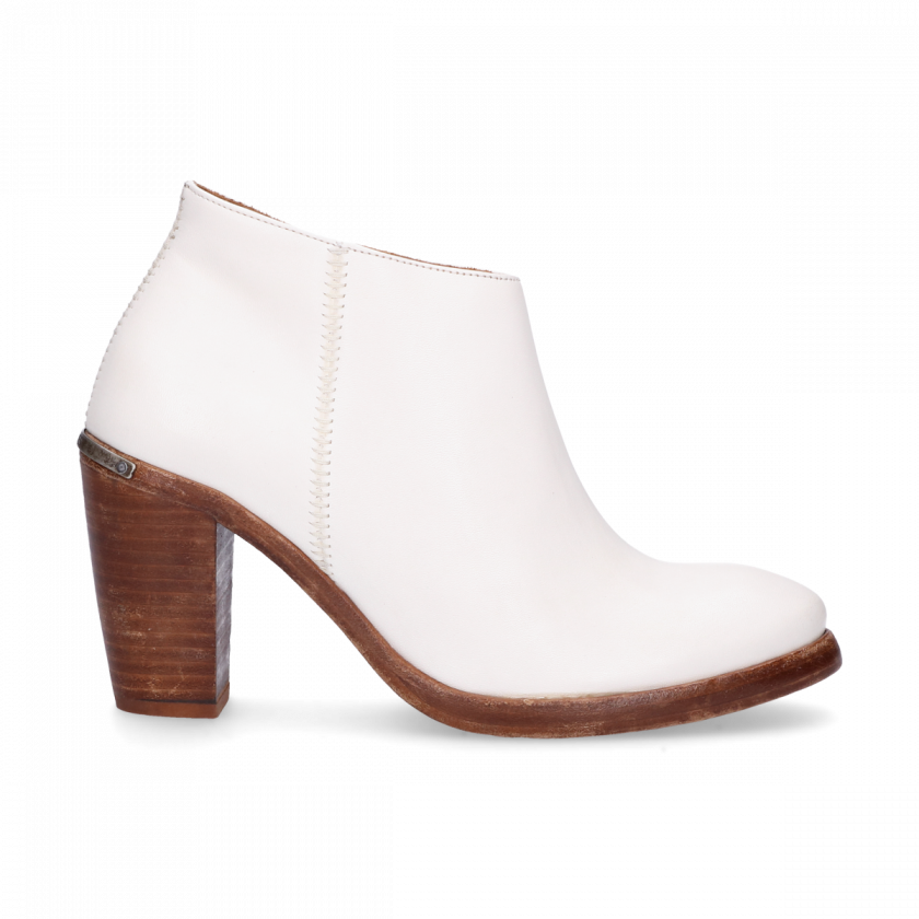 Ankle Boot 8 Cm Nappa Leather Off White - High Heels (840x840), Png Download