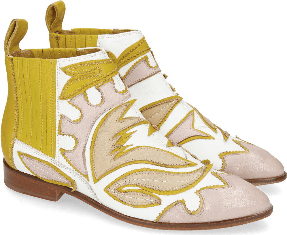 Ankle Boots Jessy 42 Nappa White Rose Beige Yellow - Outdoor Shoe (1024x1024), Png Download