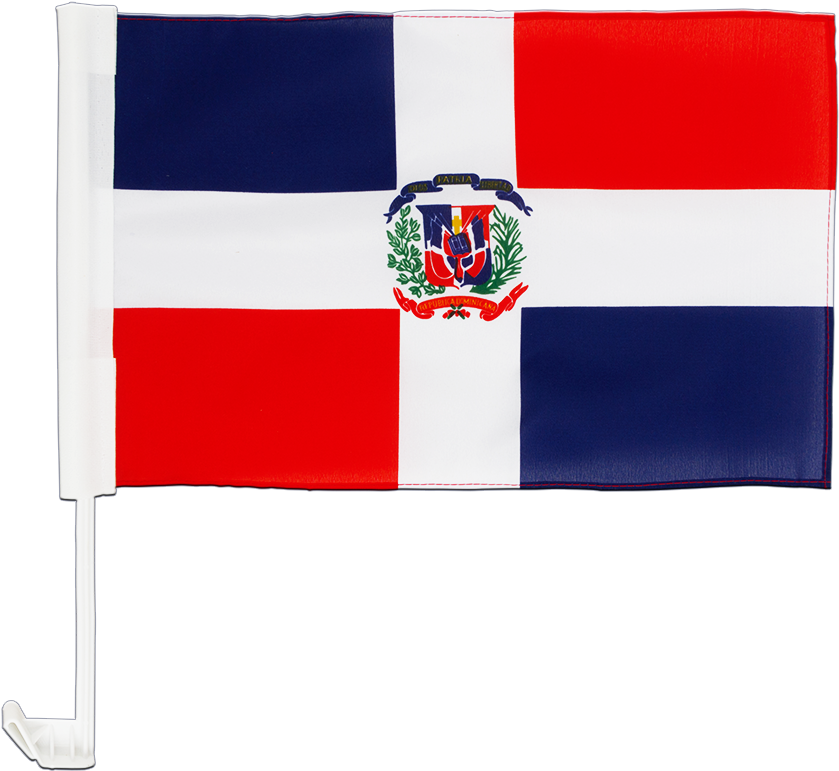 Car Flag 12x16" - Dominican Republic Flag (1500x1000), Png Download