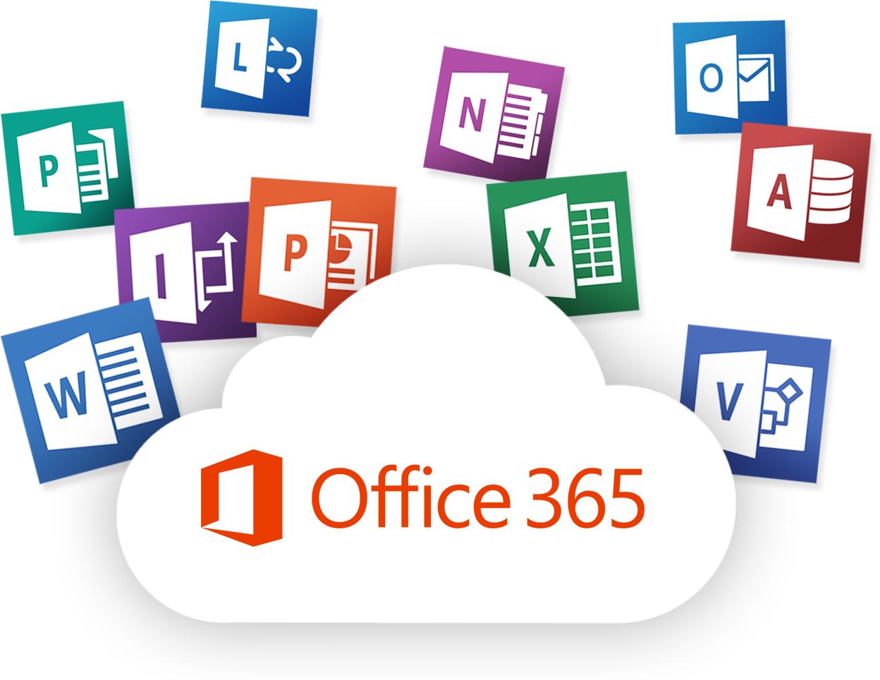 Office 365 Logo And Products - Microsoft Office (1401x1068), Png Download
