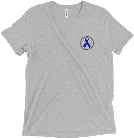 Colon Cancer Awareness Circle Tee - Vegan Rabbit Shirt (600x600), Png Download