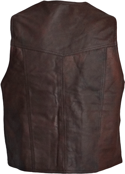 Leather Vest Herbert Lamb-leather Brown Nappa - Vest (492x768), Png Download