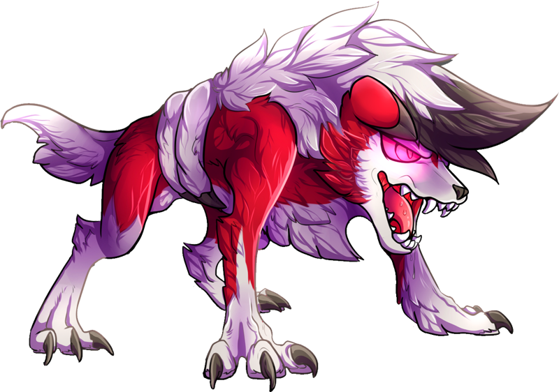 Shiny Mega Lucario Sprite - Mega Lycanroc (800x562), Png Download