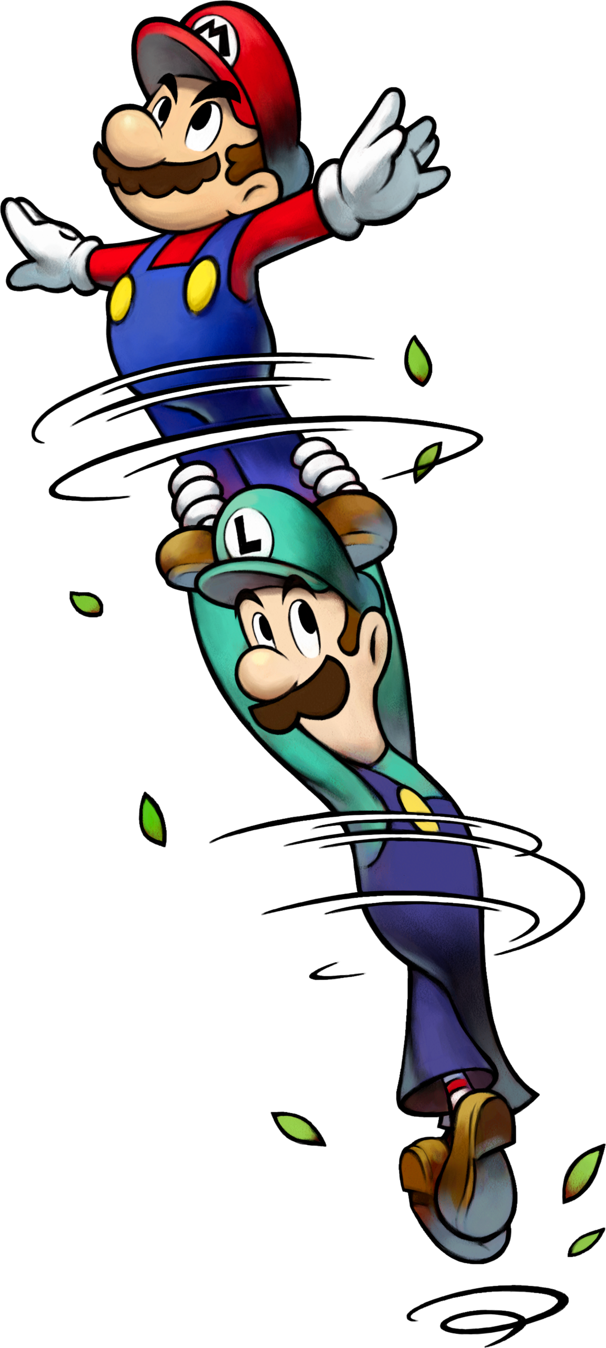Super Mario Wiki Β - Mario And Luigi Spin Jump (1200x2667), Png Download