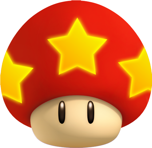[46], 1-up Mushroom - Grand Star Super Mario (595x576), Png Download