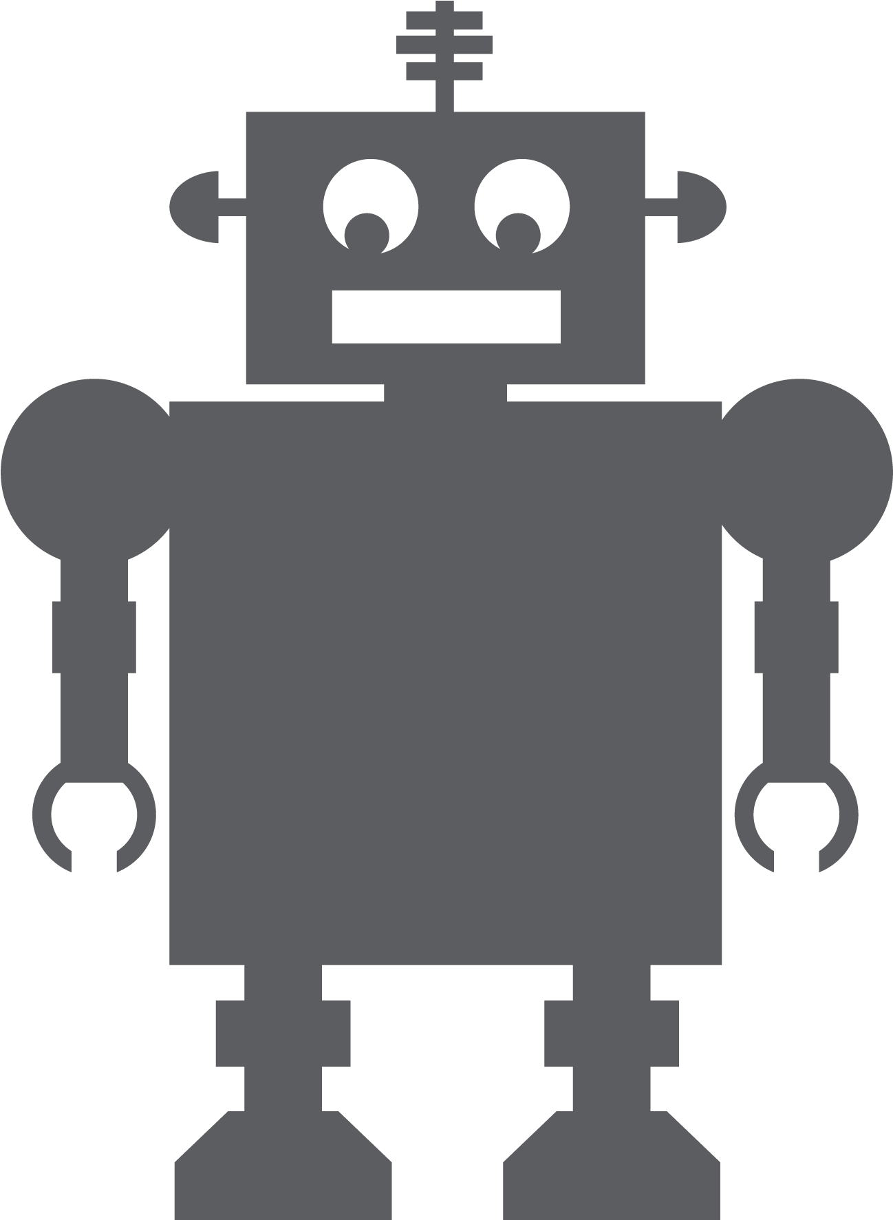 Chalkboard Robot - Wall Decal (1875x1875), Png Download