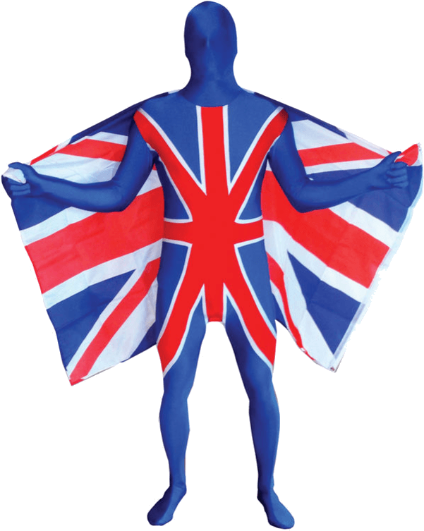 Union Jack Morphsuit - British Morphsuit (600x951), Png Download