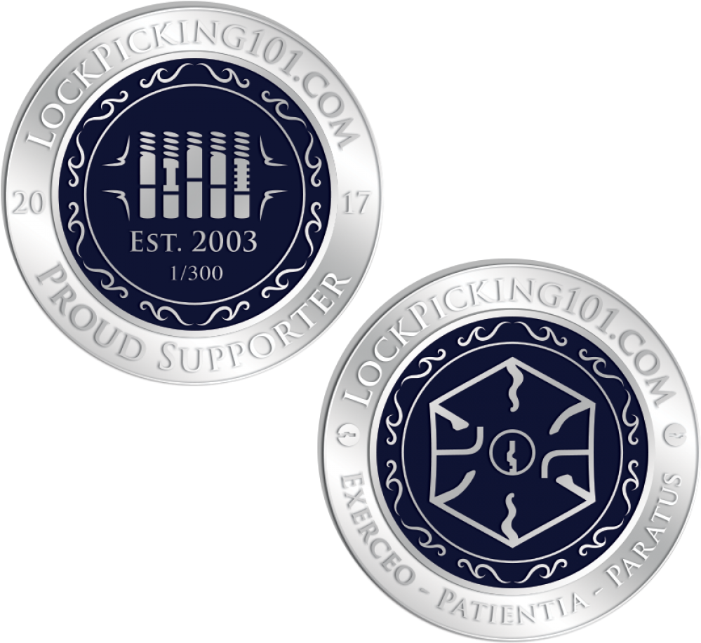 Lock Picking 101 Supporter 2017 Challenge Coin Reviews - Coin (1200x1200), Png Download