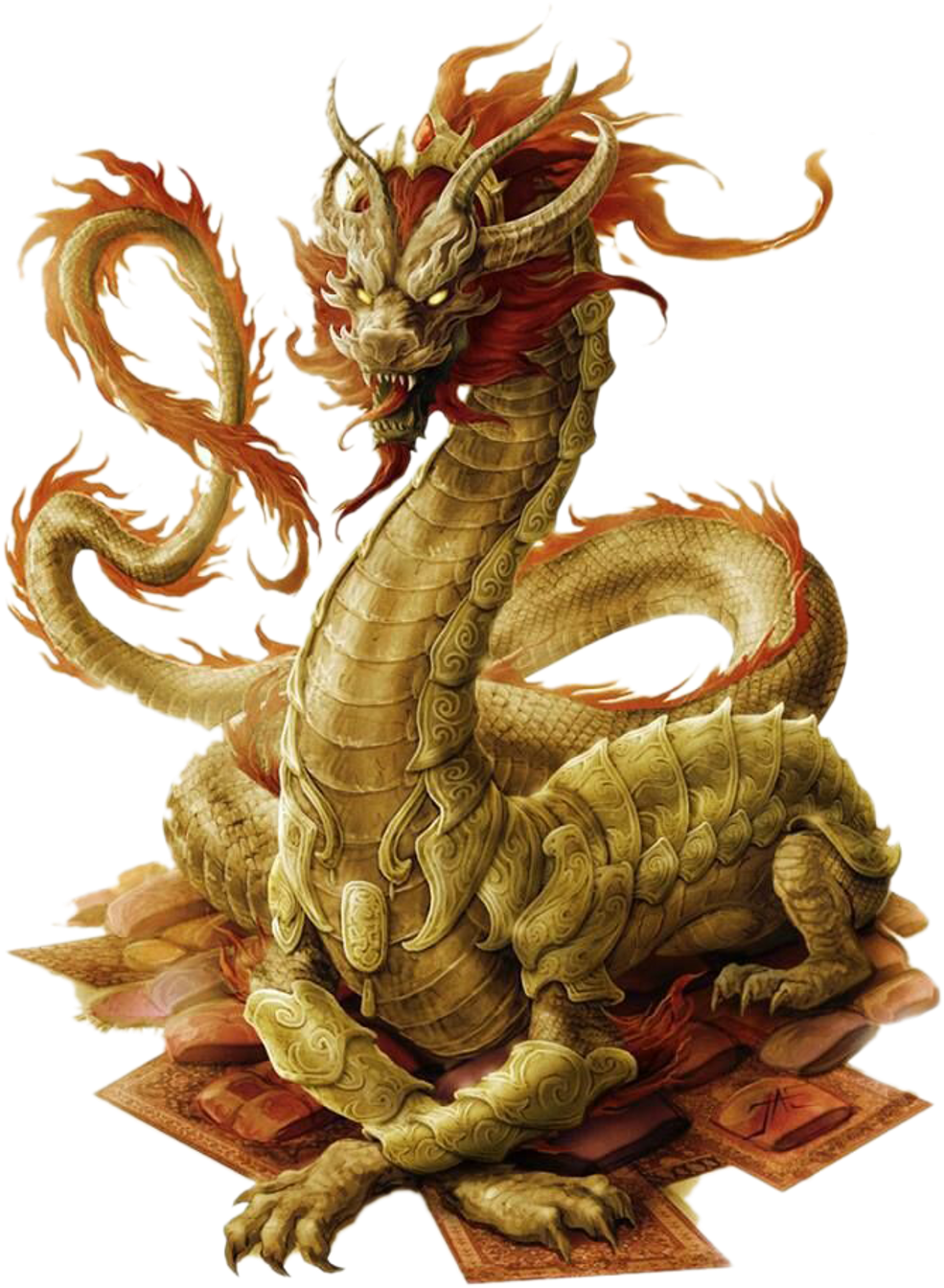 Report Abuse - Mythical Chinese Dragon (1024x1412), Png Download