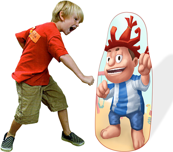 Punchy Bop Bags Will Be Place At Malls And Supermarkets - Hawaiian Punch Guy Toys (600x534), Png Download