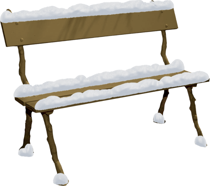 Adornos De Navidad Png - Bench Png Snow (730x647), Png Download