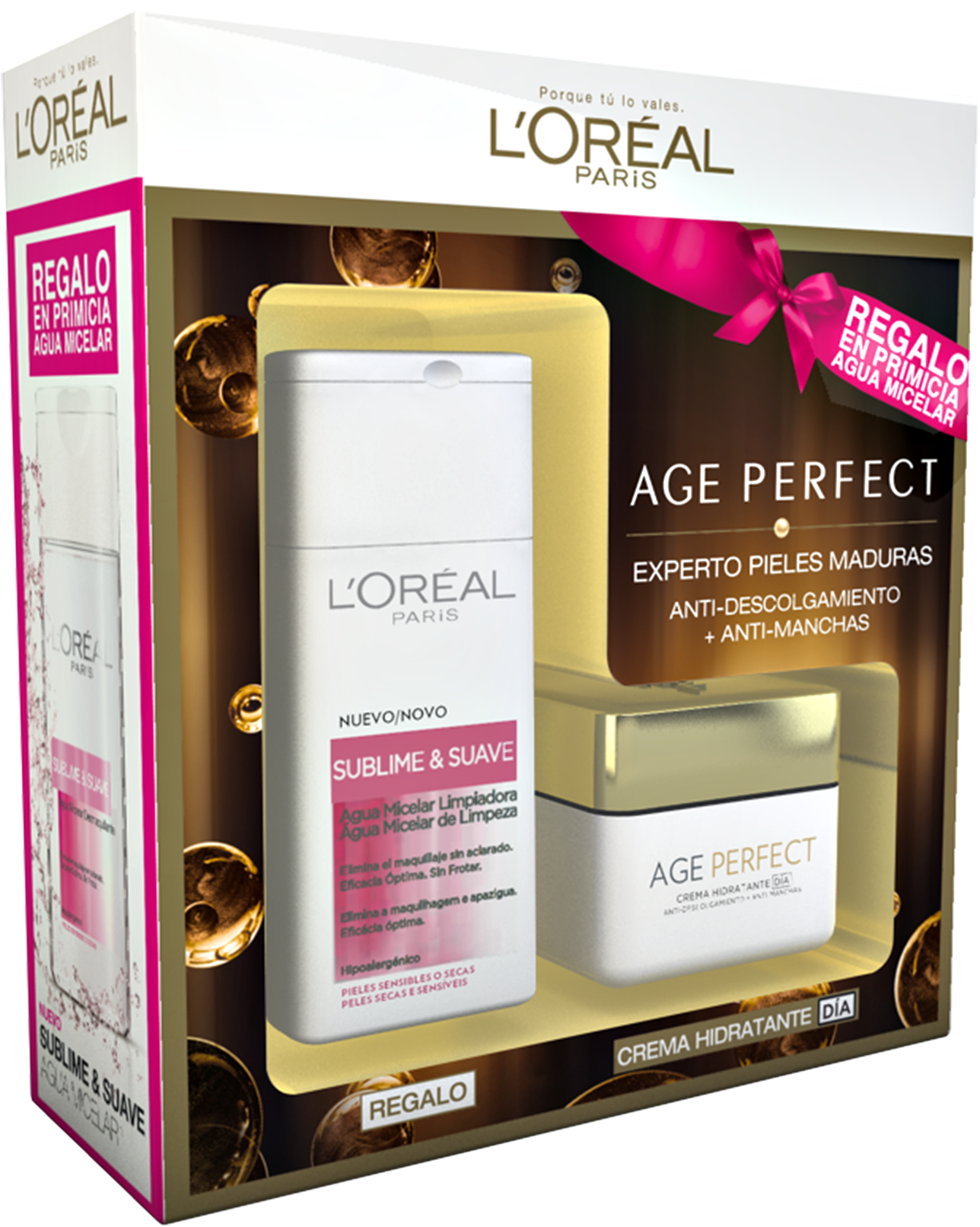 Cofre Dia De La Madre Age Perfect Dia - Loreal (1392x1685), Png Download