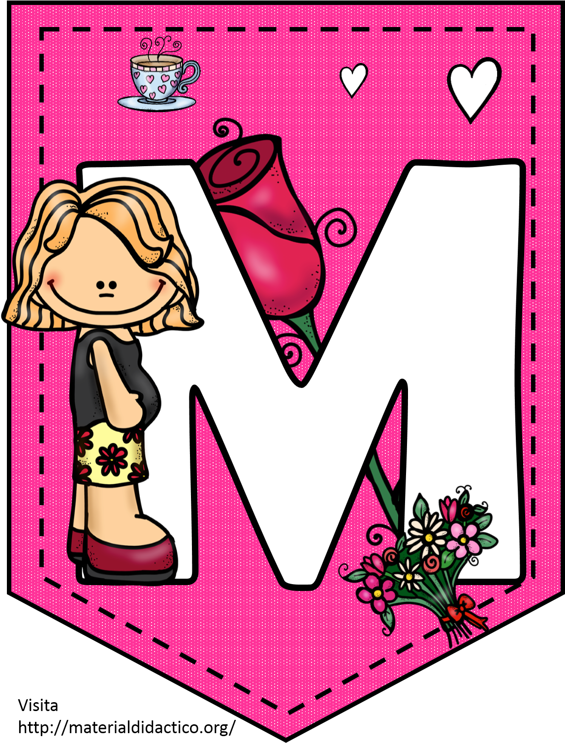 Lindos Banderines Para Formar Feliz Día Mamá Y Feliz - Banderines Del Dia De La Madre Para Imprimir (1155x1564), Png Download