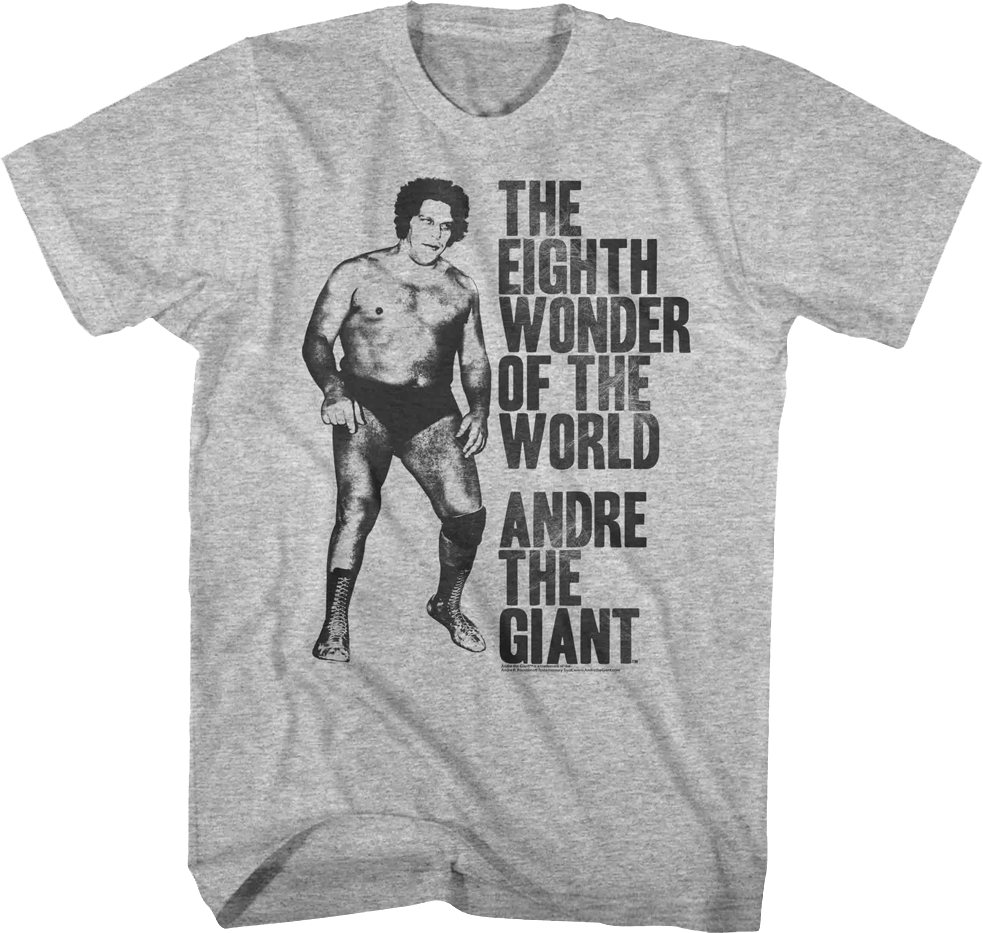 Eighth Wonder Andre The Giant T Shirt - Andre The Giant Homage T Shirt (983x933), Png Download