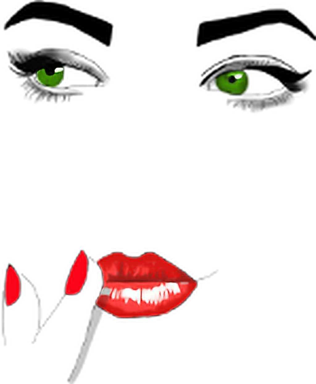 Makeup Sticker - Makeup Outline (1024x1244), Png Download