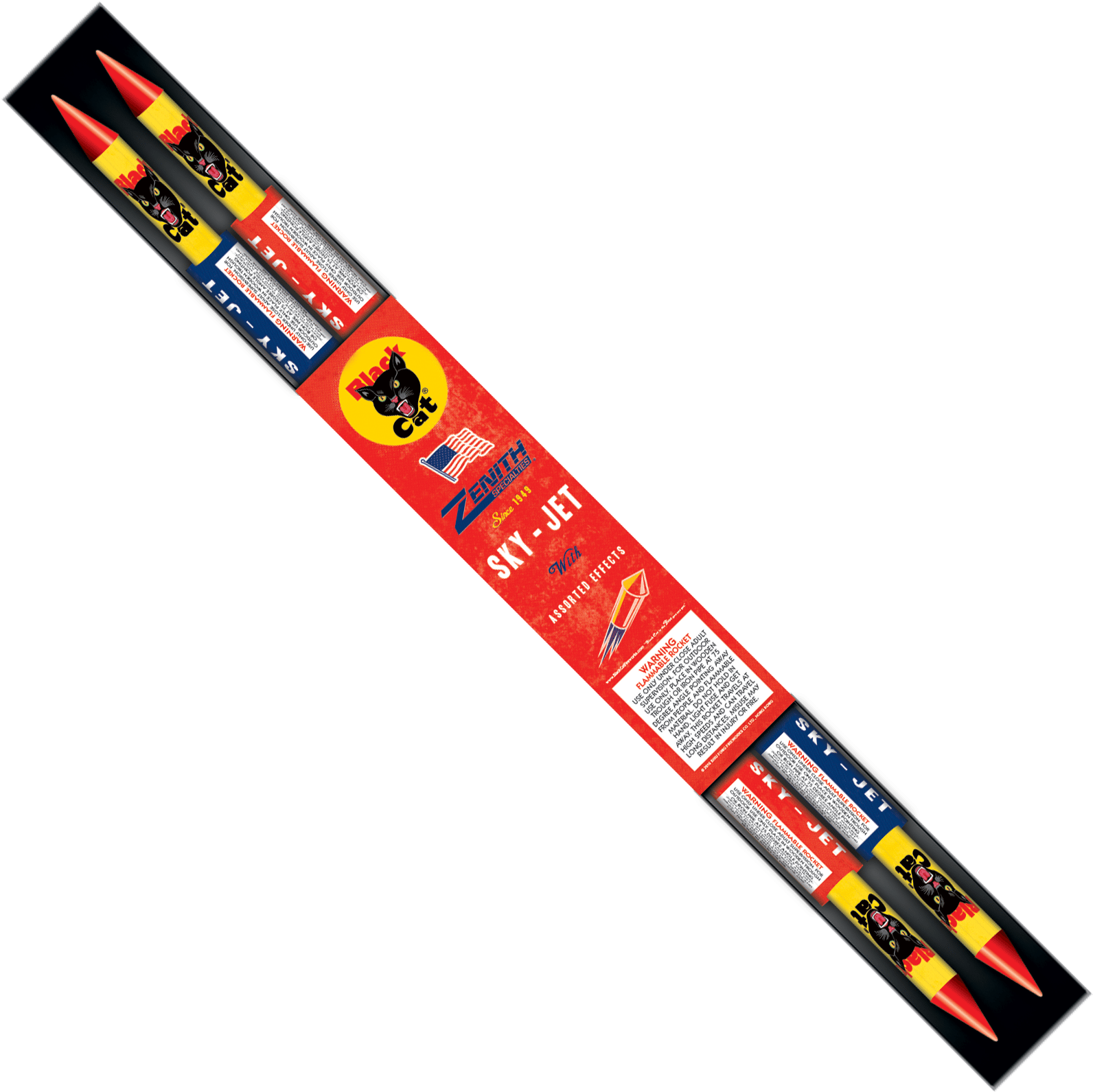 Zenith Sky Jet Bc - Black Cat Fireworks (1800x1800), Png Download