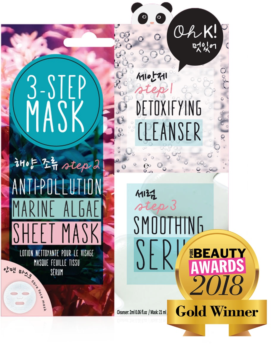 Marine Infused Skincare Trio For A Simple K-beauty - Oh K 3 Step Mask (1398x1443), Png Download
