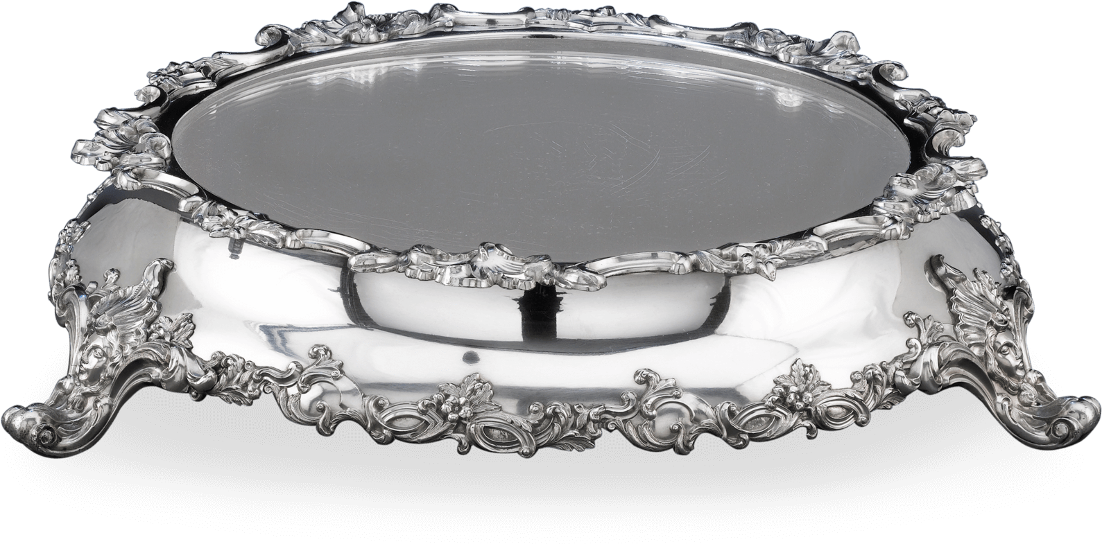 Exceptional Victorian Silverplate Plateau - Silver (1750x1750), Png Download