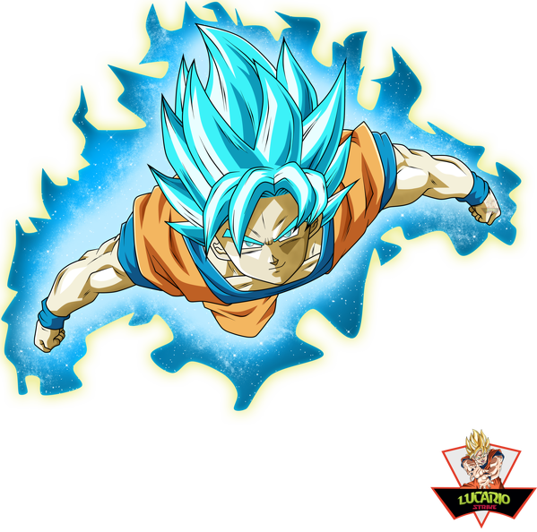 Goku Ssgss Blue By Lucario Strike-db6ket0 - Goku Ssgss Png (599x594), Png Download