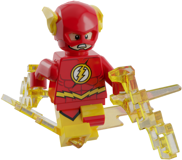 The Flash/barry Allen - Lego (601x528), Png Download
