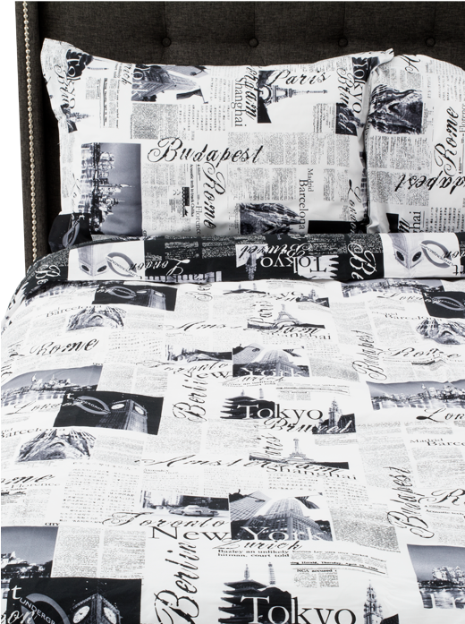 Image For Black And White Cover Set - Cushion (519x804), Png Download