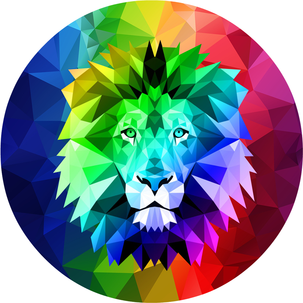 Ogario//agarplus Lion Custom Skin - Lion Geometric (1078x1077), Png Download