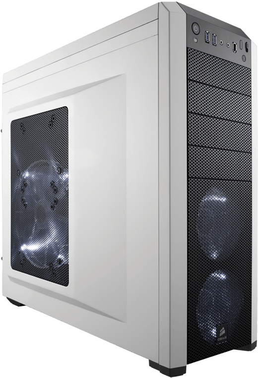 Corsair Custom Pc, I7-3820 - Corsair Carbide 500r White (600x818), Png Download