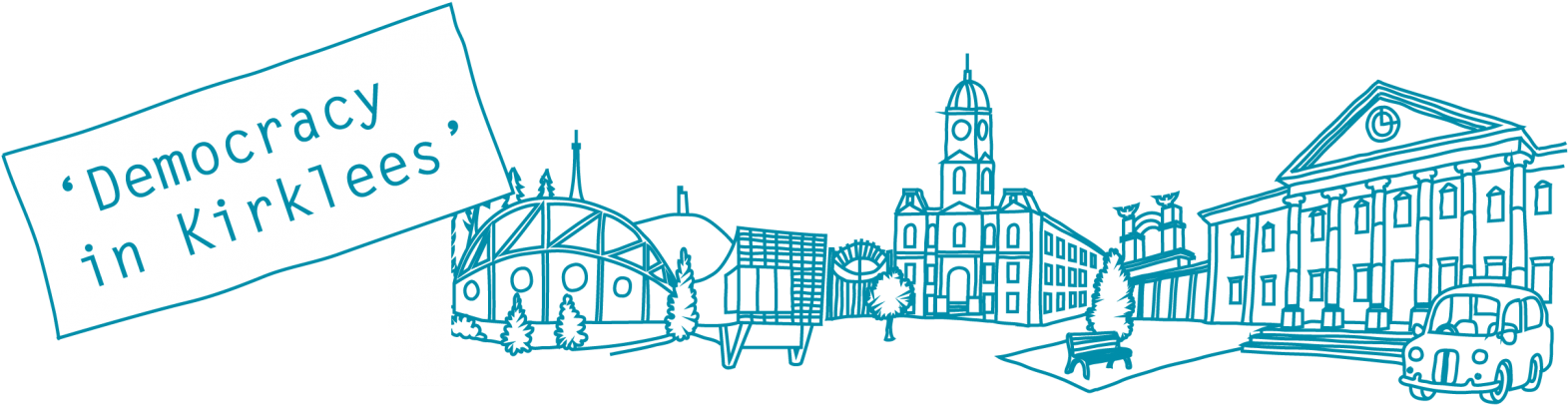 Cropped Democracy Header Teal Line - Illustration (1600x425), Png Download