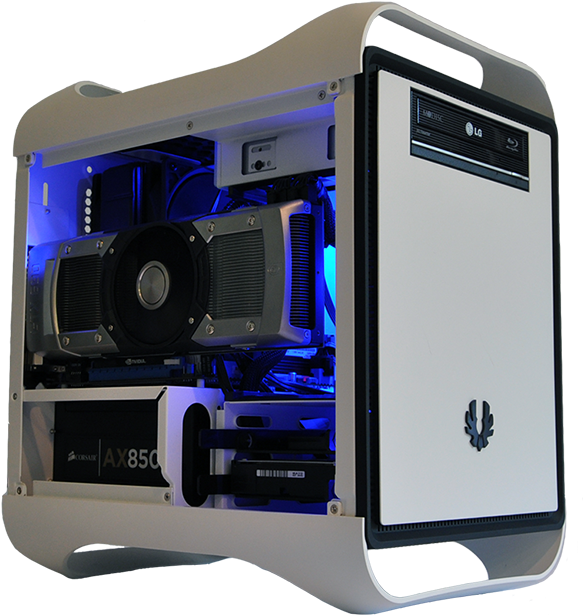 Small Form Factor Custom Gaming Pc - Computador Gamer Monstro (605x650), Png Download