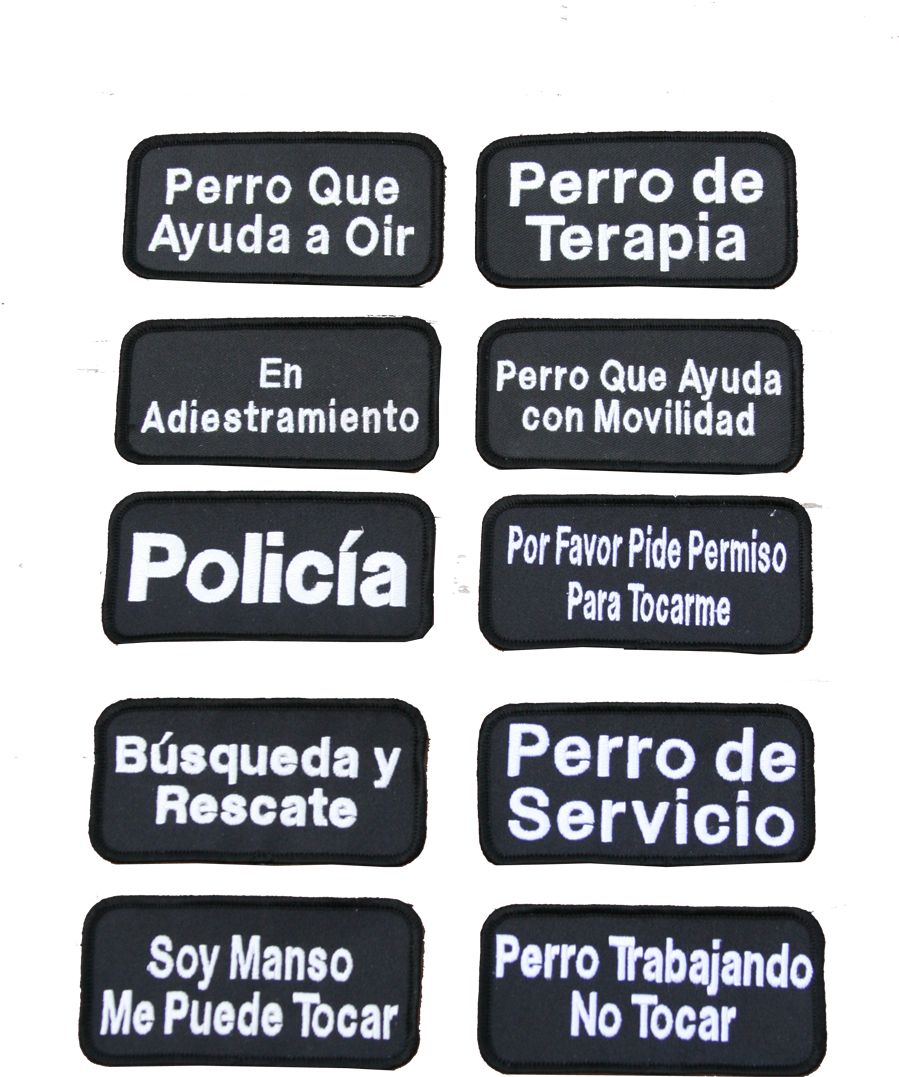 Spanish Service Dog Patches - Spanish Patches (900x1125), Png Download