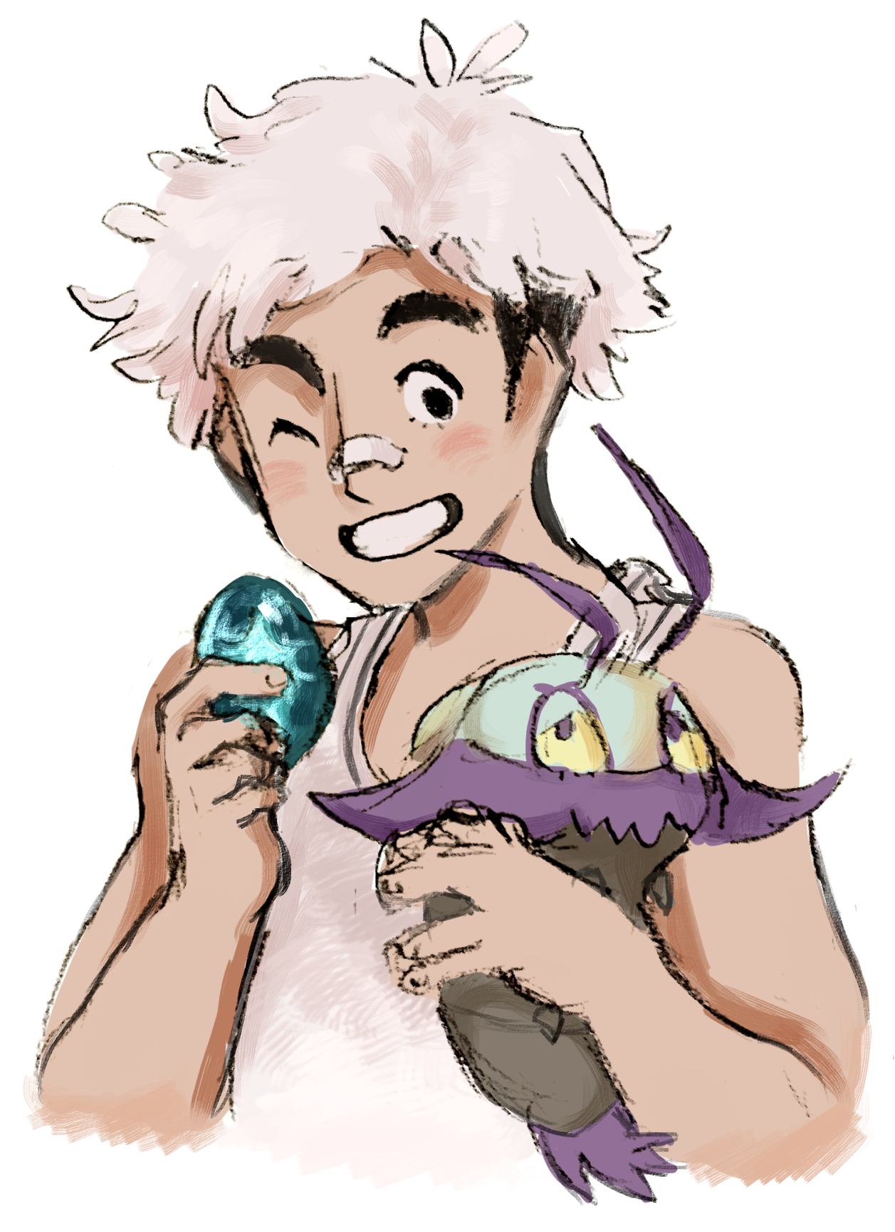 Young Guzma - Young Kukui And Guzma (1280x1792), Png Download