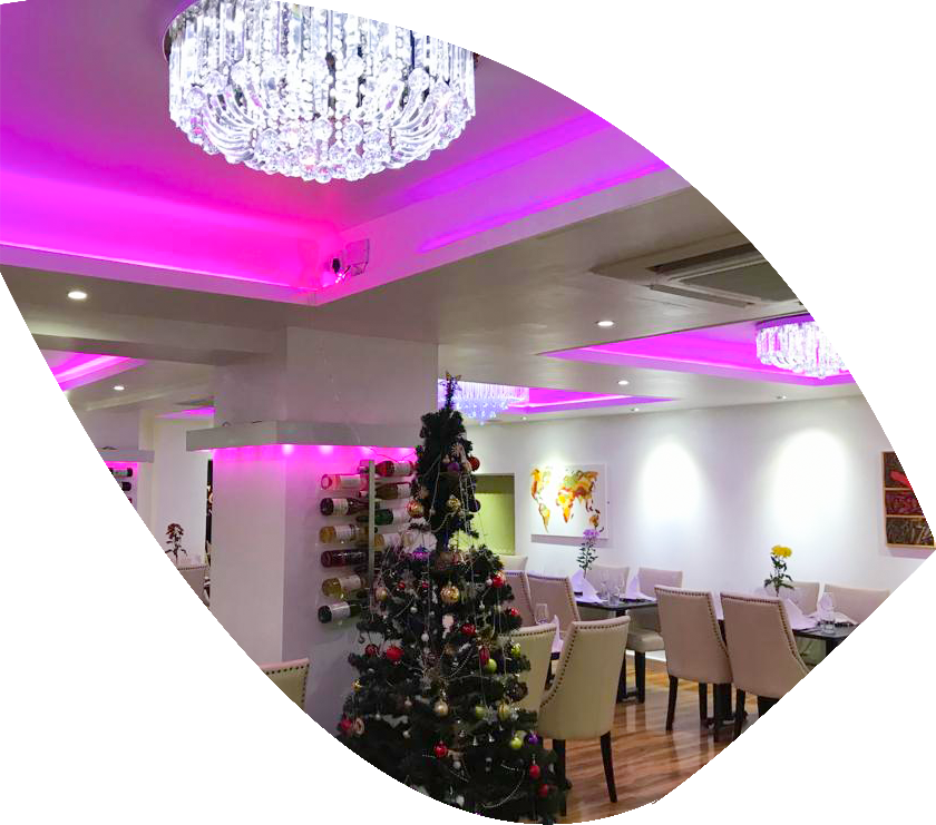 The Coconut Indian Restaurant - Interior Design (840x741), Png Download