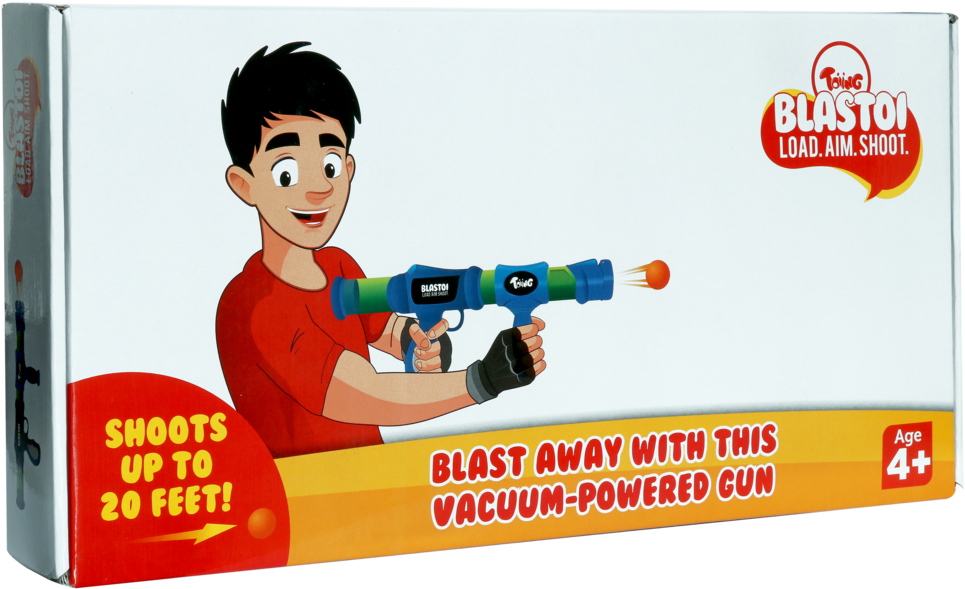 Exciting Air Popper Gun With 12 Soft Foam Bullets - Water Gun (1024x634), Png Download