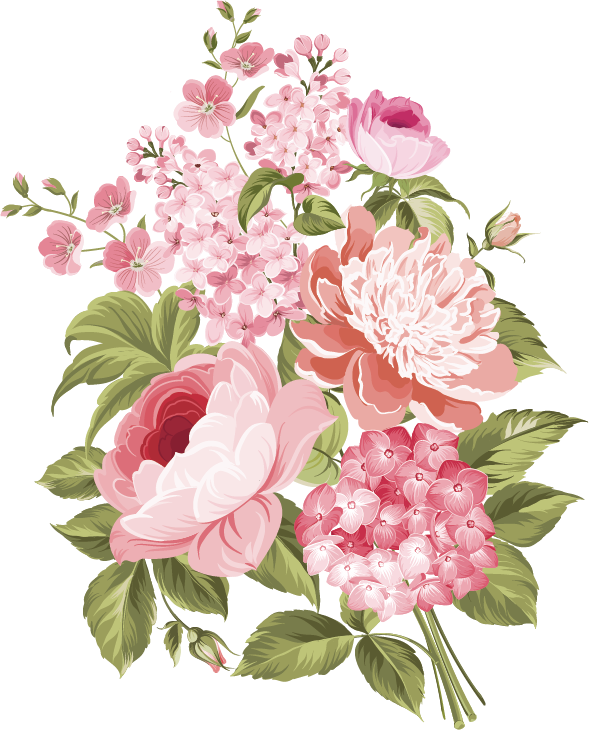 My Design/roses Vector Flowers, Poster, Decoupage Art, - Paper (589x730), Png Download