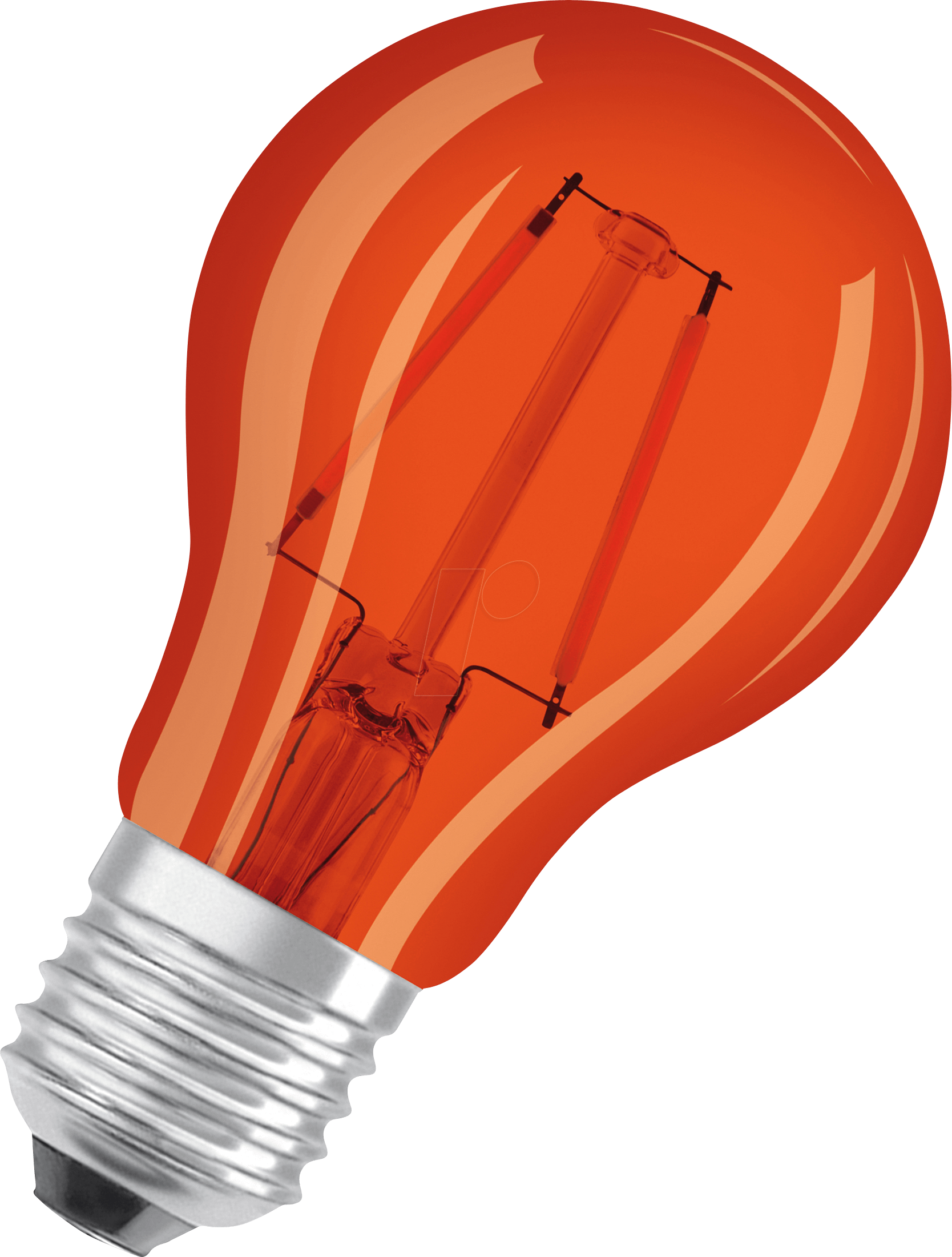 Led Bulb Star E27, 2 W, 10 Lm, Orange Osram - Led (1668x2201), Png Download