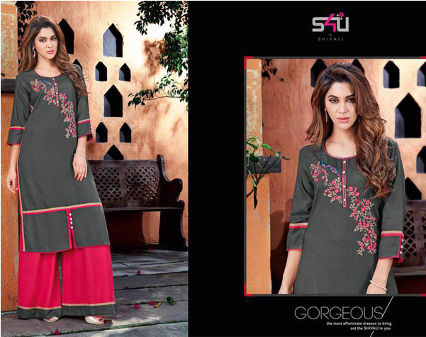 Micity-lady Kurtis Grey - Formal Wear (600x600), Png Download