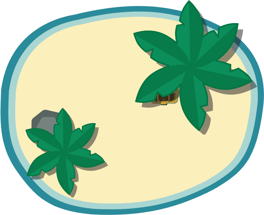 In Island ) Coconut : You Get From Palm Trees To Drink - Starve Io Tree Png (869x711), Png Download