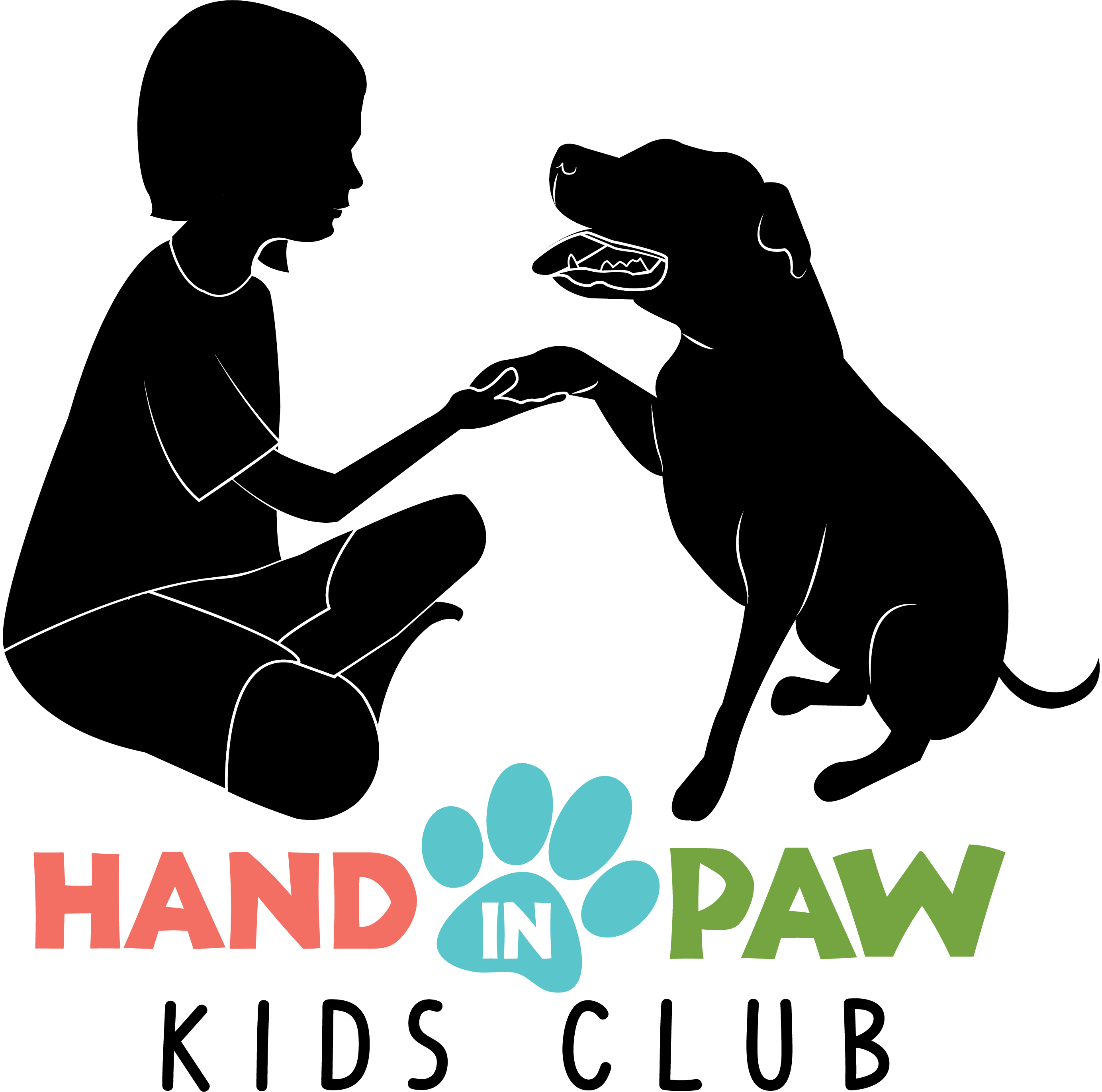 Hand In Paws Kid Club Silhouettes Black With Colored - Hand And Paw Png (2767x2741), Png Download