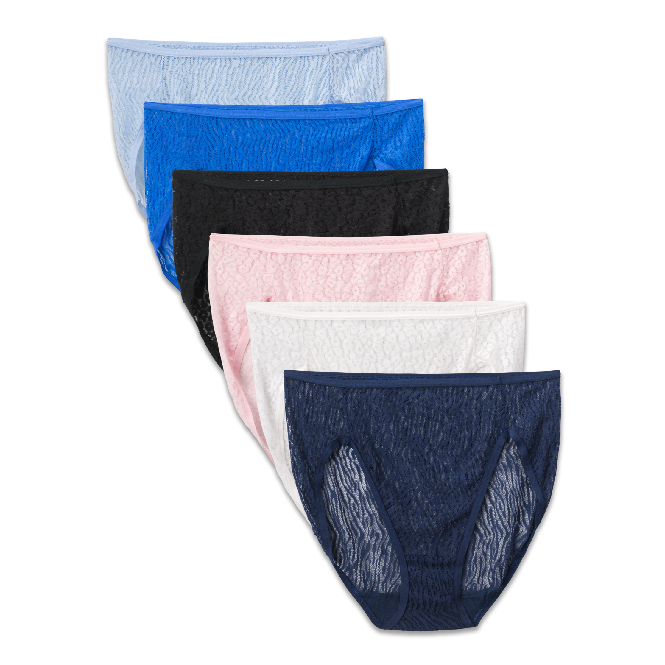 Women's 6 Pack Lace Hi Cut - Panties (2232x2768), Png Download