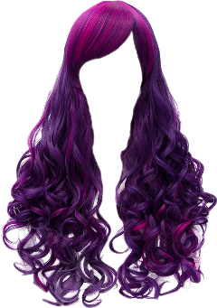 Purple Violet Pink Hair Long - Cabelos Longos Com Roxo (240x341), Png Download