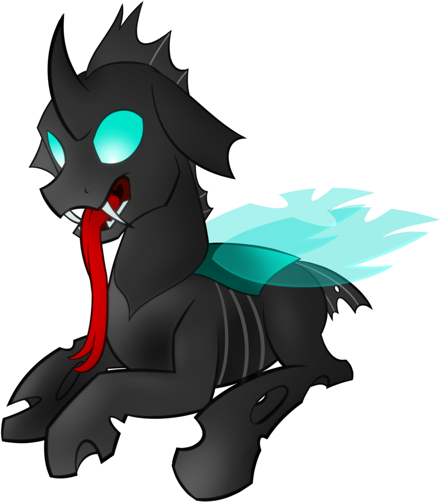 Unpeeledwasp, Changeling, Doodle, Forked Tongue, Long - Cartoon (975x1024), Png Download